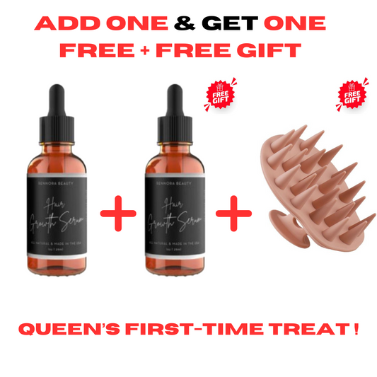 Add one Serum & Get 🎁 One for FREE + FREE GIFT🎁—Queen’s First-Time Treat !